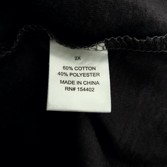 Rock and Roll Eagle Graphic Wild and Free Slashed Tee by Social Scene | 2X - Picture 8 of 9